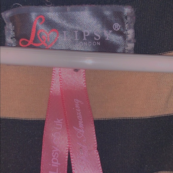 Black and White Stripe Tank Top With Bow - Picture 2 of 2